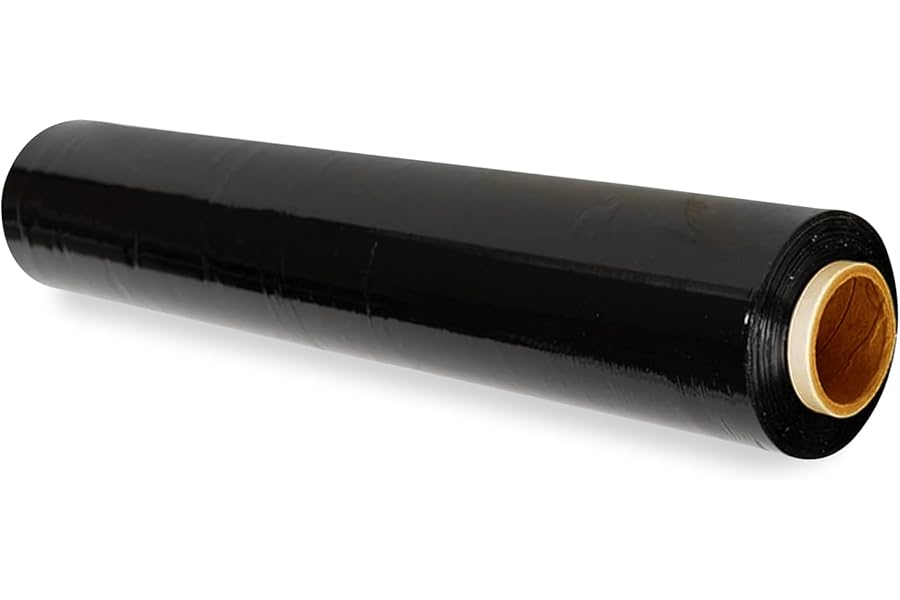400mm x 150m Premium Black Pallet Shrink Stretch Wrap: Ideal for Moving Home, Furniture, Luggage, and Parcel Packaging Cling Film