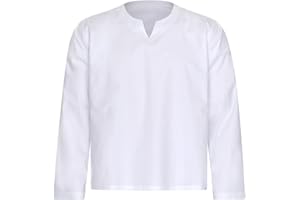 Maharanis Indisches Hemd Kurti Kurta für den Herren Baumwolle weiß