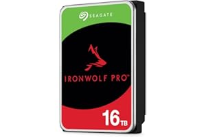 ‎SEAGATE Seagate IronWolf Pro, NAS interne Festplatte 16TB HDD, 3.5 Zoll, 7200 U/Min, CMR, 256 MB Cache, SATA 6GB/s, silber, inkl. 3 Jahre Rescue Service, ST16000NE000