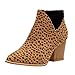 Produktbild NMERWT Fashion Damen Chelsea Stiefel Leopard Ankle Zipper Thick Pointed Toe Freizeitstiefel Schuhe