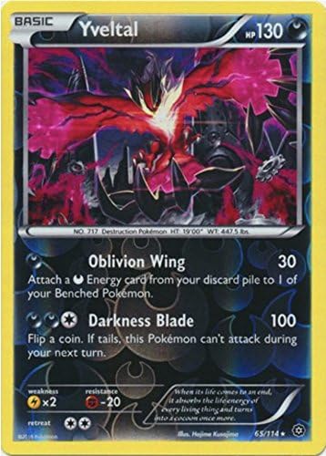 Pokemon - Yveltal (65/114) - XY Steam Siege - Reverse Holo, New ,NM/M