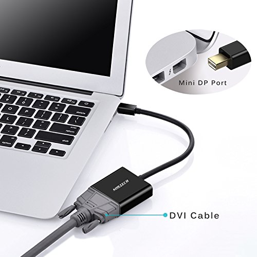 Mini DisplayPort auf DVI, SOWTECH Vergoldet Mini DP zu DVI Male zu Female Kabel Adapter Konverter - 4