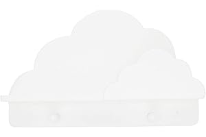 IN A ROUNDABOUT WAY Baby Nursery Childs Bedroom Playroom Cloud Shaped Floating Shelf - Coat Peg Hooks for Kids Room or Nursery Decor - Handmade In UK