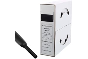 Offgridtec Tube thermorétractable 5 m 25,4 mm > 12,7 mm Noir Boîte distributrice Atelier Voiture