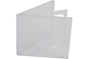 DRAGONTRADING Dragon Trading® Lot de 10 boîtiers CD doubles transparents pour 2 disques avec plateau transparent 10,4 mm