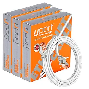 Storite 3 Pack 1.5 Meter Premium Series Cat 6 Ethernet Cable, High Speed Gigabit Internet Network RJ45 LAN Patch Cable - Grey