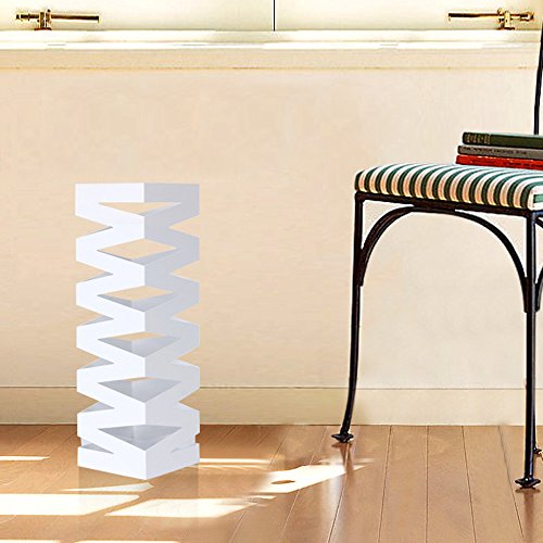 Songmics Schirmständer Regenschirmständer Wasserauffangschale und Haken werden verschenkt 49 cm weiß LUC16W - 8