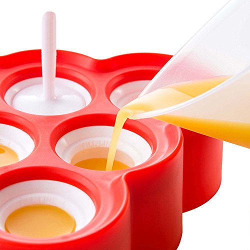 Joyoldelf mini Ice Pop Maker,Silikon Ice Lolly Moulds mit Bonus 3 Silikon Eis Lutscher Formen – Machen Sie gesunde Ernährung für Ihre Kinder - 2