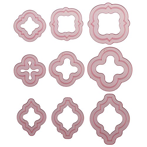 Sweet Elite ToolsQuatrefoil Element Cutter Set of 9 for Sugarpaste, Modelling Clay, Rolled Fondant and Gum, DE LA by Marina Sousa