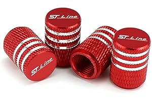 KAJAME 4 Tappi Cappucci delle Valvole Pneumatici Compatibile con per Ford ST Line Focus X 2 3 Mondeo Fiesta Kuga MK2 MK3 MK4 Valvole Pneumatici Auto Parapolvere Accessori,C