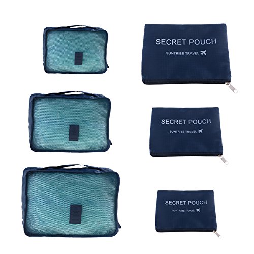 Preisvergleich Produktbild OUNONA Kleidertaschen-Set 6-teilig Reisetasche in Koffer Wäschebeutel Schuhbeutel Kosmetik Aufbewahrungstasche