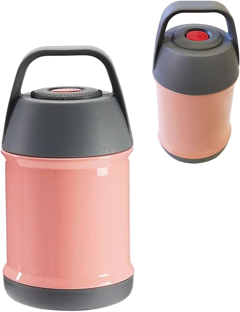 Pembe 304 Çelik 450 ml Vakumlu Bebek Mama Yemek Saklama Termosu cin297pm