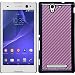 Produktbild PhoneNatic Case für Sony Xperia C3 Hülle pink Carbonoptik Hard-case + 2 Schutzfolien