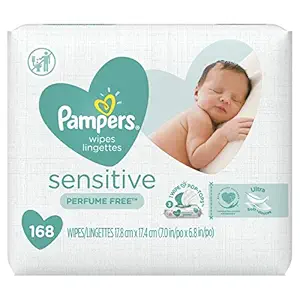 Pampers Sensitive Wipes 3x Travel Pack 168 Count