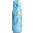 Zoku Stainless Steel Sky Lily Floral Bottle for thinKitchen:, Blue, 750ml