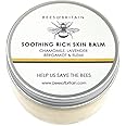 BEES of BRITAIN - 100% Natural Skin Balm - Shea, Cocoa Butter, Beeswax. Repairs, Soothes, Hydrates. We Donate 5% of our Profit to Save Bees + Pollinators. 100ml
