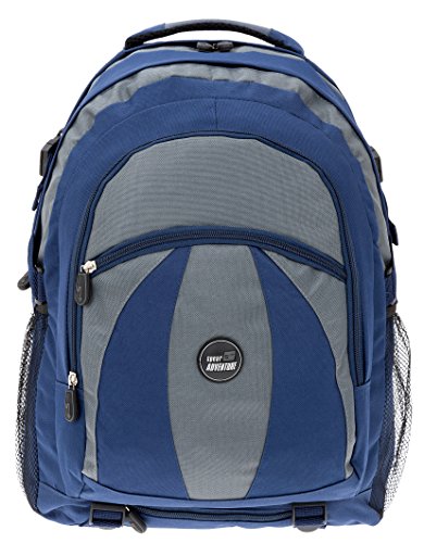 Preisvergleich Produktbild SPEAR Schulrucksack MATRIX Laptoprucksack mit Polsterfach 15,4 Zoll + Regenhülle / BLAU