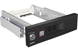 ICY BOX IB-168SK-B wymienna ramka do 1x 3,5" (8,9 cm) dysk twardy SATA do 1x 5,25" wnęki, bez ramiączek, SATA III, zamek, czarna