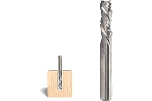 AKYLIN Fresa elicoidale per scanalature, fusto da 8 mm, denti per sega a taglio CNC VHM, fresa elicoidale per fresatrice superiore, 8 mm con diametro di taglio, lunghezza di taglio 27 mm, fresa per