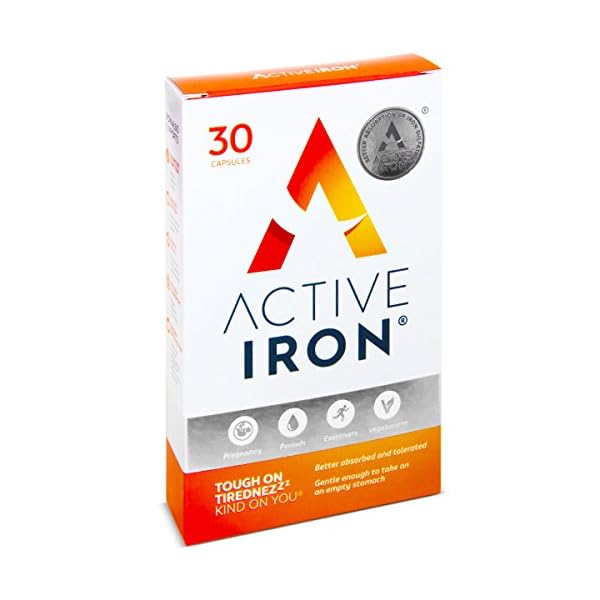 Active Iron | Non-Constipating Iron Tablets | Iron Helps Support Immunity | Clinically Proven Absorption | 30 Capsule Pack