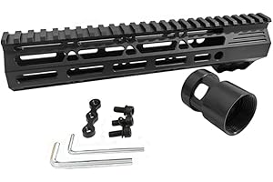 FIRECLUB 7.24" 9.21" 10" 12" 13.5" 15.07" 17" Inch AR15 Free Float for Mlok Compatible Handguard for Hunting Trail Tactical Rifle Scope Mount w Steel Nut