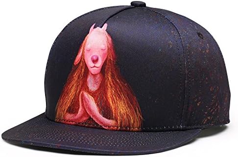 CARANFIER Baseball Hat Men Cap Fashion Cute Women Couple Baseball Caps Bone High Grade Cotton 3D Printing Design Hip Hop Mens Hats Cotton/Polyester Snapback Novelty Adjustable