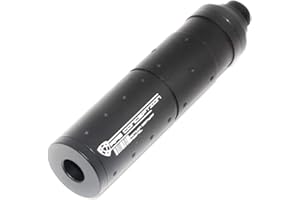 AIRSOFT WEBSITE Airsoft Gear Parts Accessories APS Silencer with Adapter -14mm -12mm CCW for ACP601 606 Black Hornet Tokyo Marui G17 Pistol