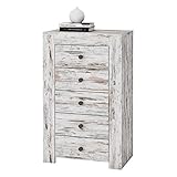 Der moderne Used Look der Anrichte und die Knöpfe aus Metall unterstützen das zeitlose Design