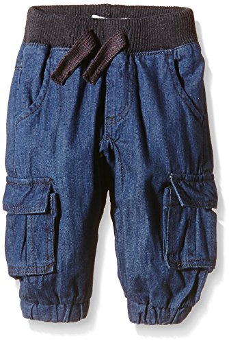 Pumpkin Patch Baby-Boys Chino with Bellow Pockets Trousers, Blue (Mid Denim), 6-9 Months (Manufacturer Size:6-12 Months)