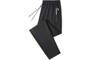 TTNTTR Jogging Bottoms for Men Straight Leg Tracksuit Bottom Zip Pockets Stretch Active Pants Blue Chic Store Loose Fit Lightweight Joggers Trousers Unisex Sweatpants