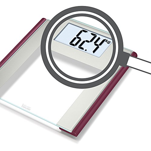 Beurer GS 170 Ruby Glaswaage | Extra dünne Personenwaage für moderne farbige Akzente in Ihrem Badezimmer - 3