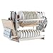 Produktbild 2 Schicht Drain Rack 304 Edelstahl Küche Geschirr Racks Geschirr Lagerregal,D