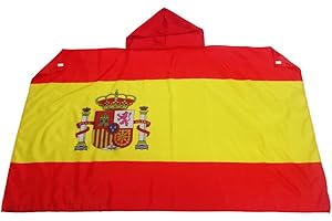 BANDERA de ESPAÑA con mangas para hinchas - BANDERA ESPAÑOLA 90 x 150 cm - AZ FLAG