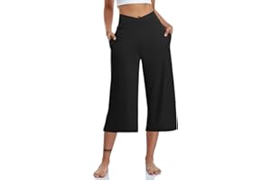 GITVIENAR Yogahose Pilates Hosen Damen Gekürzte Hose Caprihose 3/4 Sporthose für Yoga, Fitness, Casual