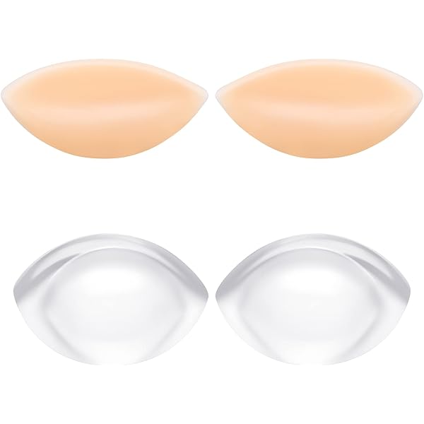 Wieysdoo Siliconen Borstpads Kipfilet BH-inleg, Borstversterkers Push-Up Booster Pads, Siliconen Borstvorming voor Bikini, 1 Paar, Transparant, 5.51 x 3.54 x 0.98 inches