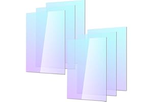 QUOTRE 6 Pezzi Fogli Acrilici Iridescente, 210 X 297 X 2 mm Pannello Acrilico per Cornice, Pannelli in Acrilico A4, Vetro Acrilico per Display, Foto, Visualizzazione di Progetti, Pittura