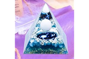 VDYXEW Crystal Pyramid,Zodiac Orgone Pyramid, Healing Crystal, Postive Energy Crystal Healing for Yoga, Meditation, Stress Reduce (Capricorn)