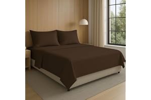 NARCISO Lenzuolo Sopra Matrimoniale 240x290 in Microfibra Tinta Unita Embossed, Lenzuolo Senza Angoli Matrimoniale Traspirante ed Anallergico, Biancheria da Letto Fango