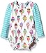 Hatley Baby-Girls Infant Girls Rash Guard-Ice Cream Cover-Up, Multicoloured (White), 6-12 Months