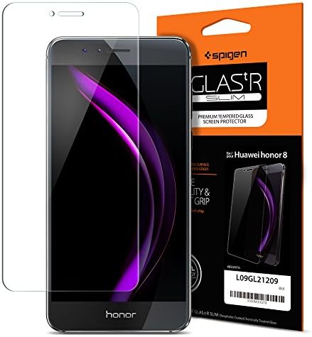 Huawei Honor 8 Screen Protector, Spigen® [Easy-Install Wings] Tempered Glass, Anti-Scratch Ultra Clear Most Durable Huawei Honor 8 Glass Screen Protector, Honor 8 Screen Protector Tempered Glass (L09GL21209)