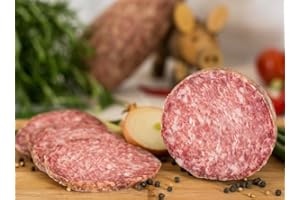 FLEISCHEREI WEBER GMBH Original Eichsfelder Feldgieker I Fleischerei Weber I Regionale Spezialität I Schlachtwarm verarbeitet I Eigene Schlachtung I Naturgewürze I Luftgetrocknet I ca. 3 Monate gereift (1200g)