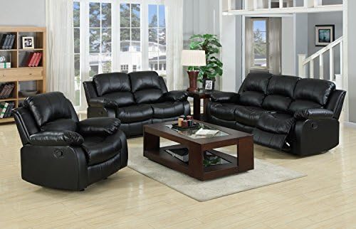 Valencia Black Recliner Leather Sofa Suite 3+2+1 Seater Brand New 12 Months warranty FREE DELIVERY ENGLAND AND WALES ONLY