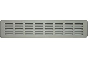 DEMLOU Rejilla de Ventilación de Aluminio Anodizado para Encimera de Cocina, Parrilla de Ventilación de Aluminio con Plinto (40.5 x 7 cm)
