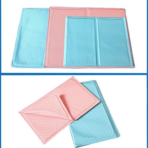 Enolla Kennel ice pad Gel Polka Dot Printing Pet ice pad Summer cooling pad Large kennel Ice mat, pink, M
