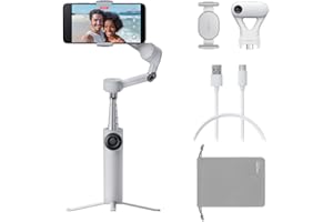 Insta360 Flow 2 Plus KI-Tracker-Bundle Grau – Faltbarer Smartphone-Gimbal, KI-Tracking in jeder App, Multi-Personen-Tracking, Stativ/Selfie-Stick integriert, Fernsteuerung, für iPhone-/Android, Reisen