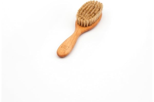 LucyBalu Brosse pour chat à poils courts et longs | Brosse à pelage | Peigne pour le toilettage | Brosse à poils d'animaux | Brosse à poils de chat avec poils naturels et manche en bois | Huilée