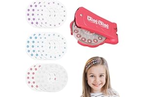 HASAIKA Hair Bedazzler Kit, Bling Gemas para Pelo con 180 Piedras Preciosas, Equipo de perforación Ultimate Set para Ropa de niños, Accesorios, Arte de uñas, papelería, Regalo para niñas