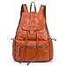 Produktbild DRF Rucksack Leder Damen Vintage Daypack Uni Freizeit #BG-121 (Braun)