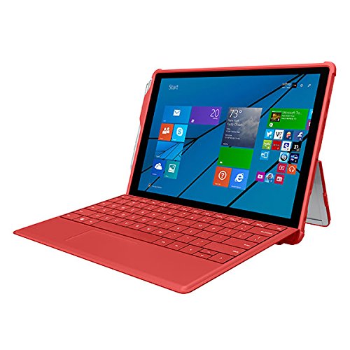 Incipio Feather Hybrid Hülle für Microsoft Surface 3 – von Microsoft zertifizierte, extrem stabile Schutzhülle mit Kickstand Kompatibilität und Stifthalter – rot - 4
