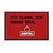 Produktbild Astra Herzanker Fußmatte ICH Glaub, ICH WOHN Hier. für Außen- und Innenbereich, Anti-Rutsch Schmutzfangmatte rot, Fußabtreter aus, ideales Geschenk zum Einzug
